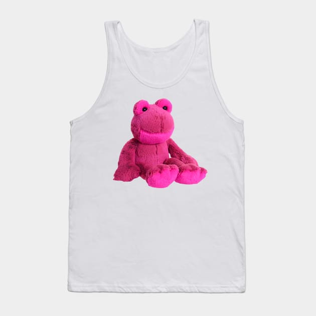 Pink Frog Plushie Tank Top by groovyfolk